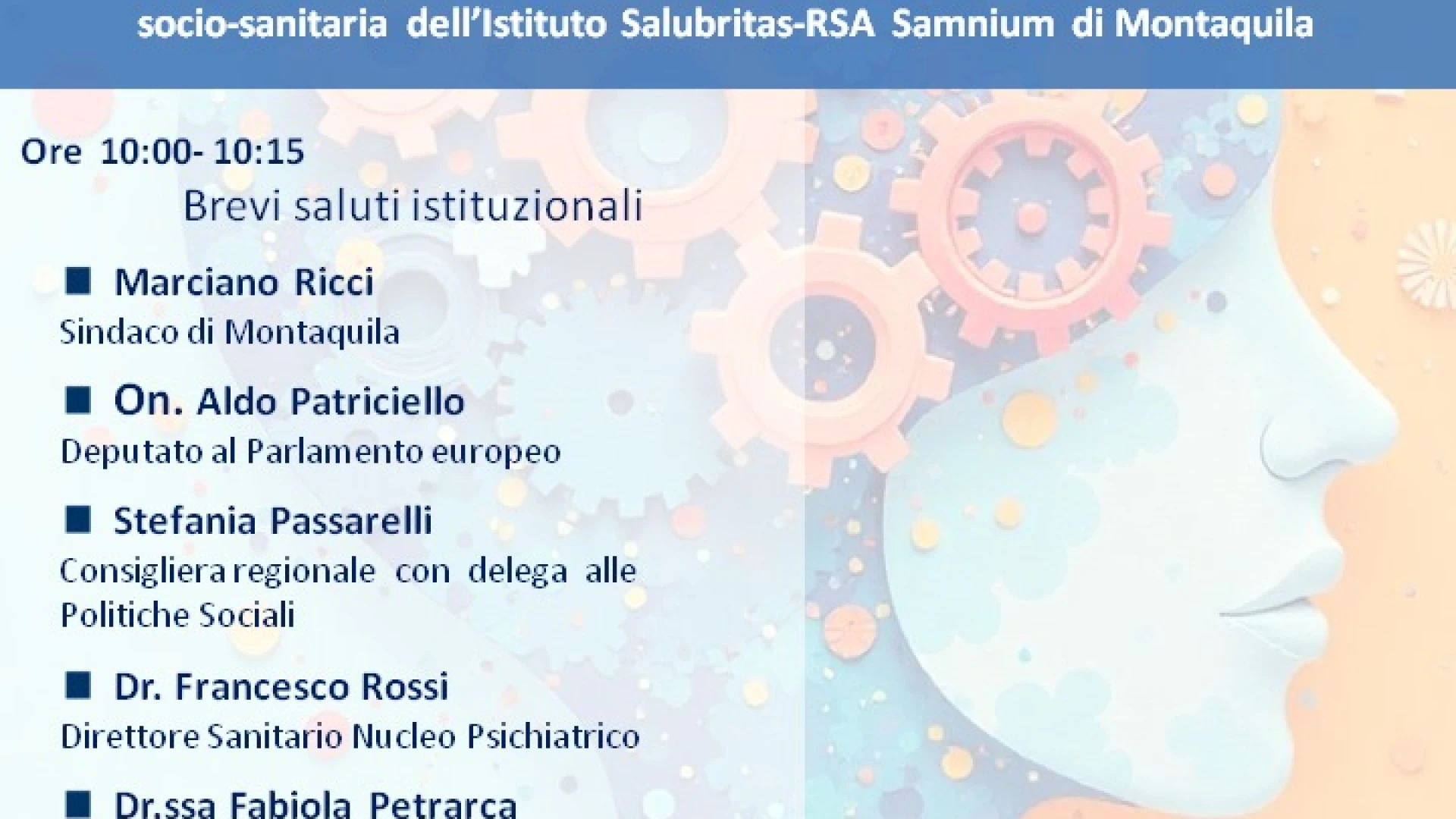 Montaquila: il Ministro per le disabilità Alessandra Locatelli incontra ospiti, familiari ed il personale dell’Istituto Salubritas.